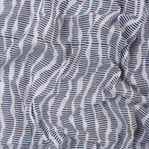 Blue Striped Block Printed Indian Fabric For Kurti