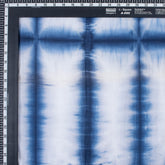 Blue Striped Natrual Dyed Cotton Shibori Fabric