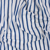 Blue Striped Pure Cotton Indian Fabric
