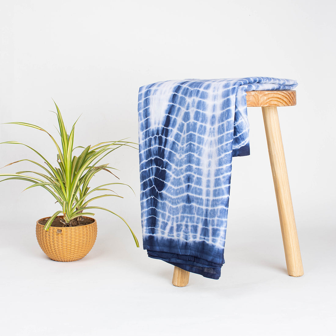 Blue Tie And Dye Sibori Summer Fabric