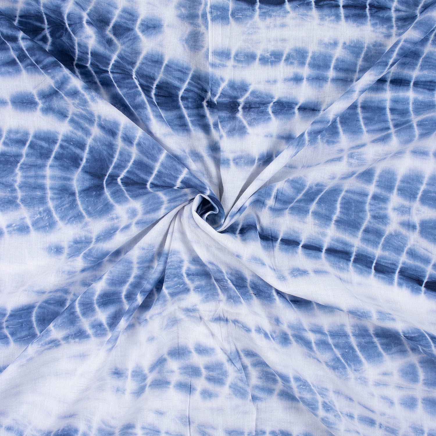 Blue Tie And Dye Sibori Summer Fabric