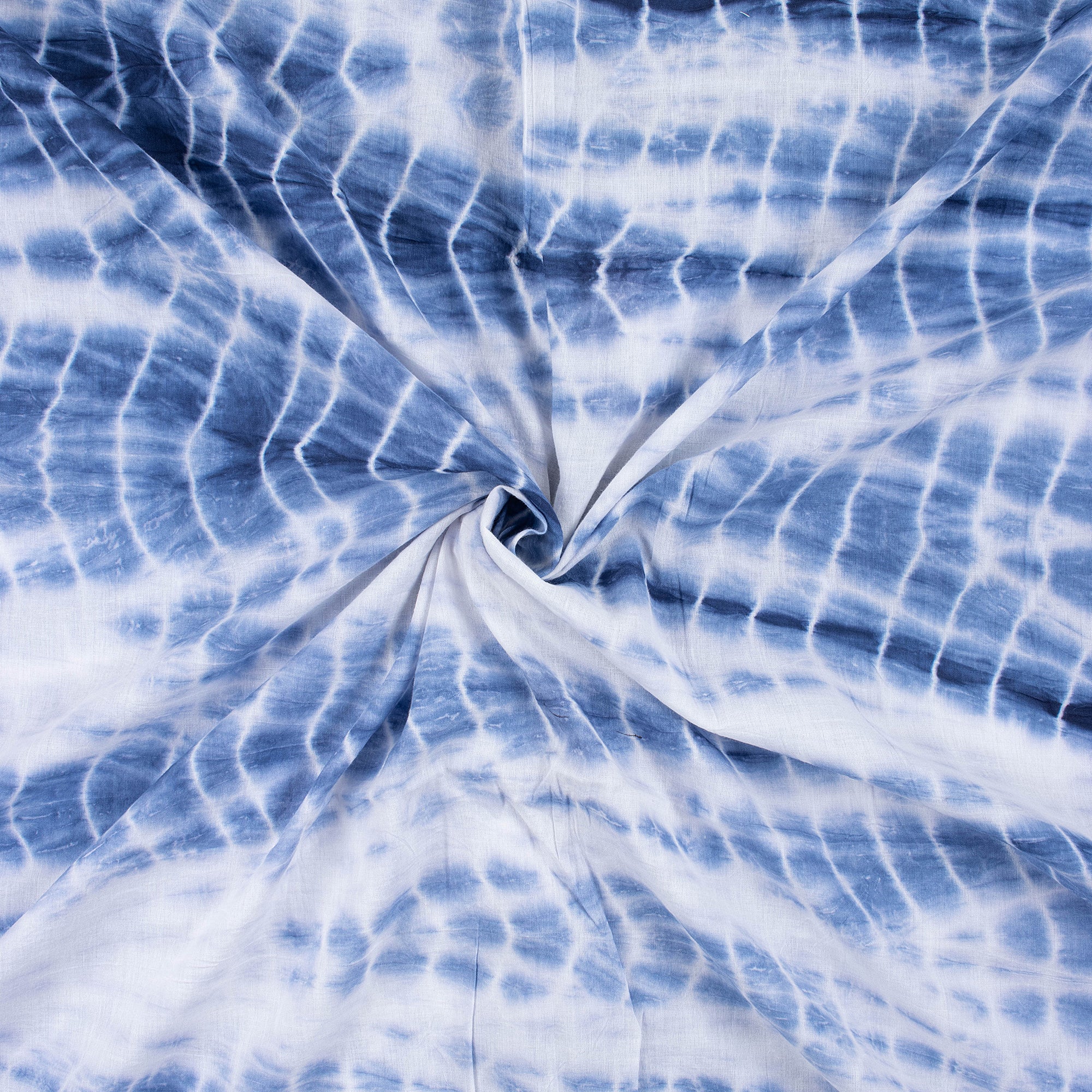 Blue Tie And Dye Sibori Summer Fabric