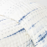 Blue Tie Dye Cotton Kantha Quilt Blanket