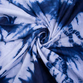 Blue Tie Dye Pure Cotton Fabric By Yard