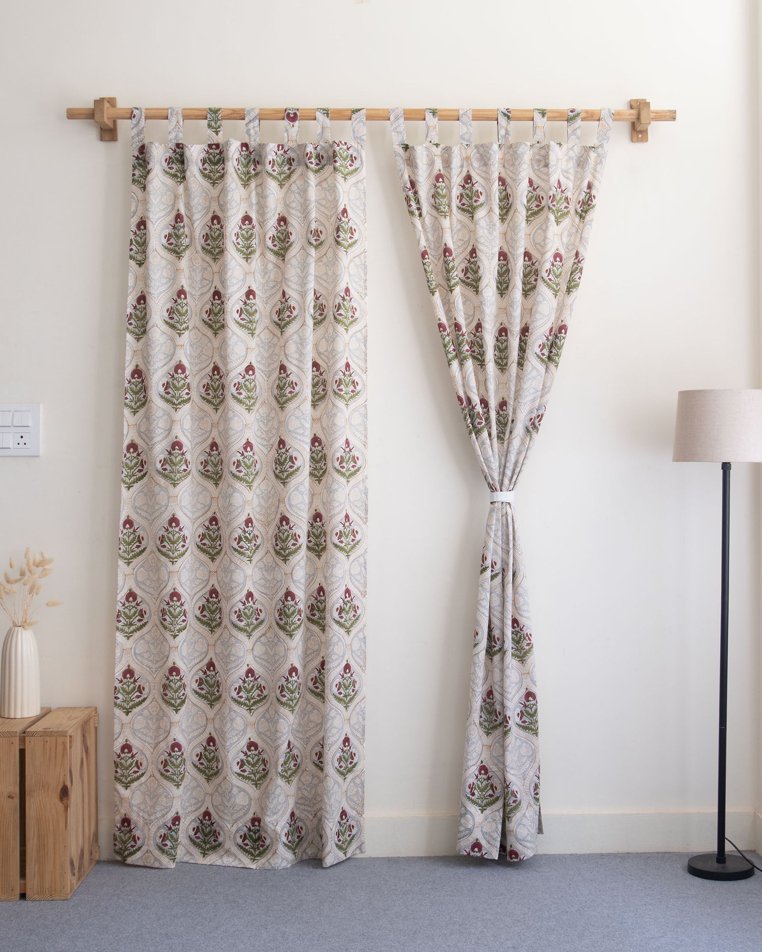 Boota Block Printed Cotton Curtains