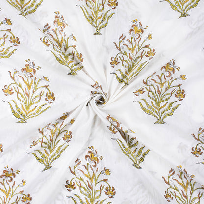 Boota Hand Blcok Running Cotton Fabric