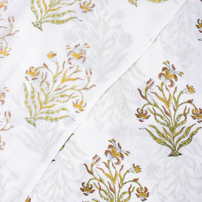 Boota Hand Blcok Running Cotton Fabric