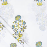 Boota Indian Block Printed Pure Cotton Floral Fabric