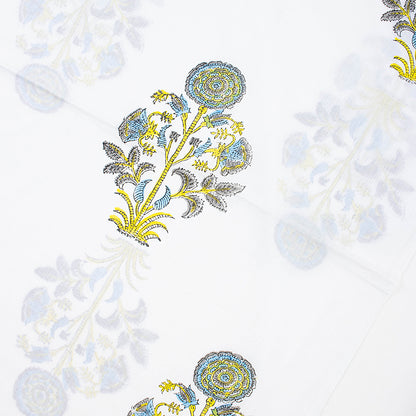 Boota Indian Block Printed Pure Cotton Floral Fabric