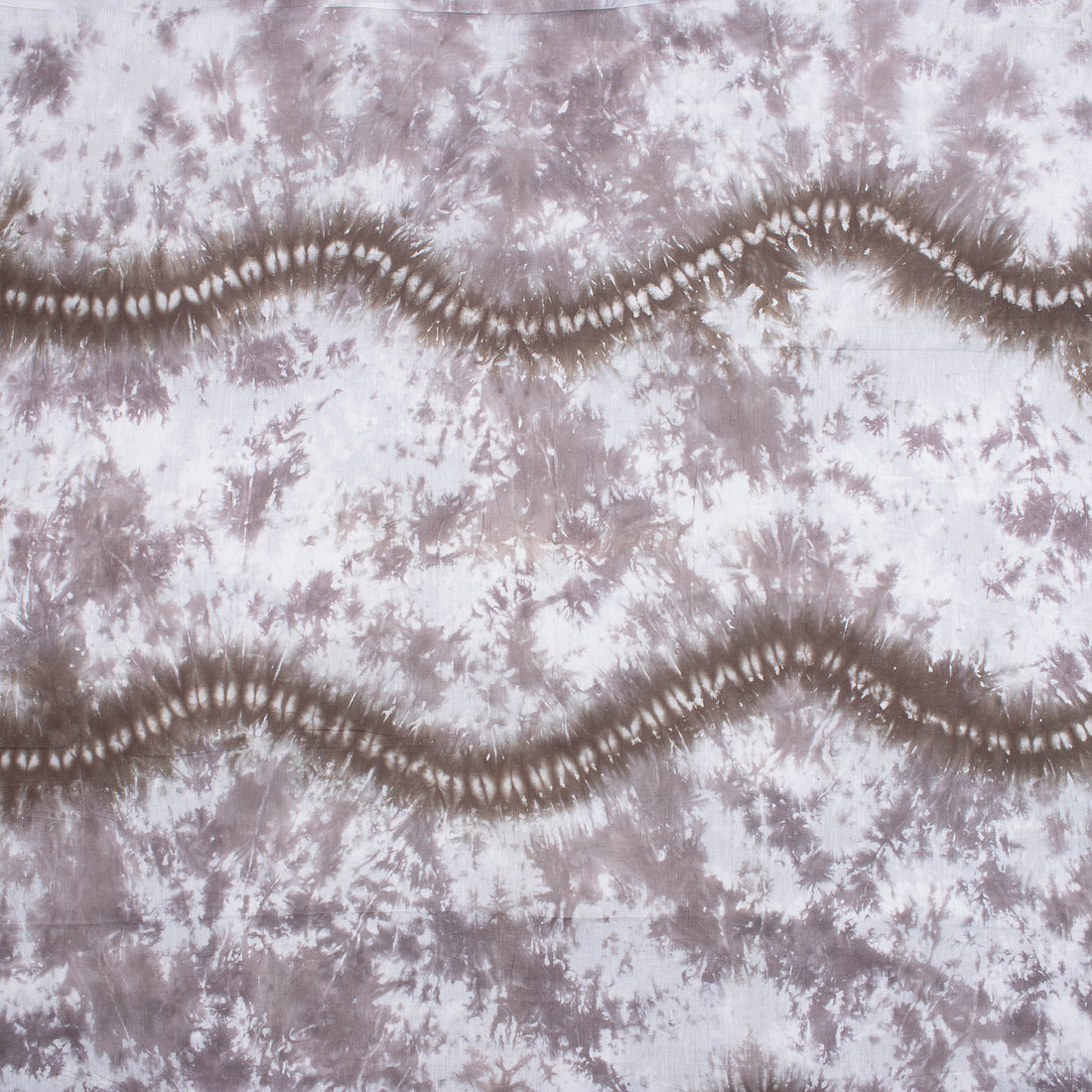 Brown Handmade Shibori Tie Dye Cotton Dress Fabric