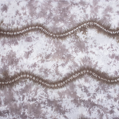 Brown Handmade Shibori Tie Dye Cotton Dress Fabric