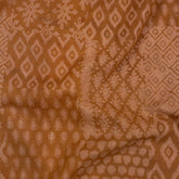 Brown Patchwork Cotton Hand Block Print Dabu Fabric