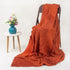 Brown Solid Hand Dyed Soft Throw Blanket for Couch, Beds