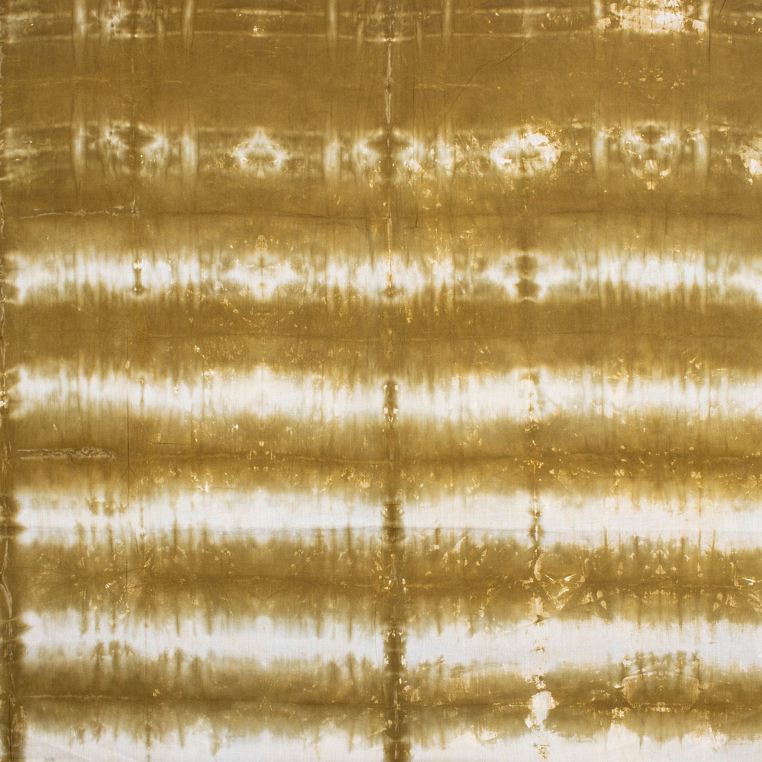 Brown Stirped Cotton Tie Dye Shibori Fabric