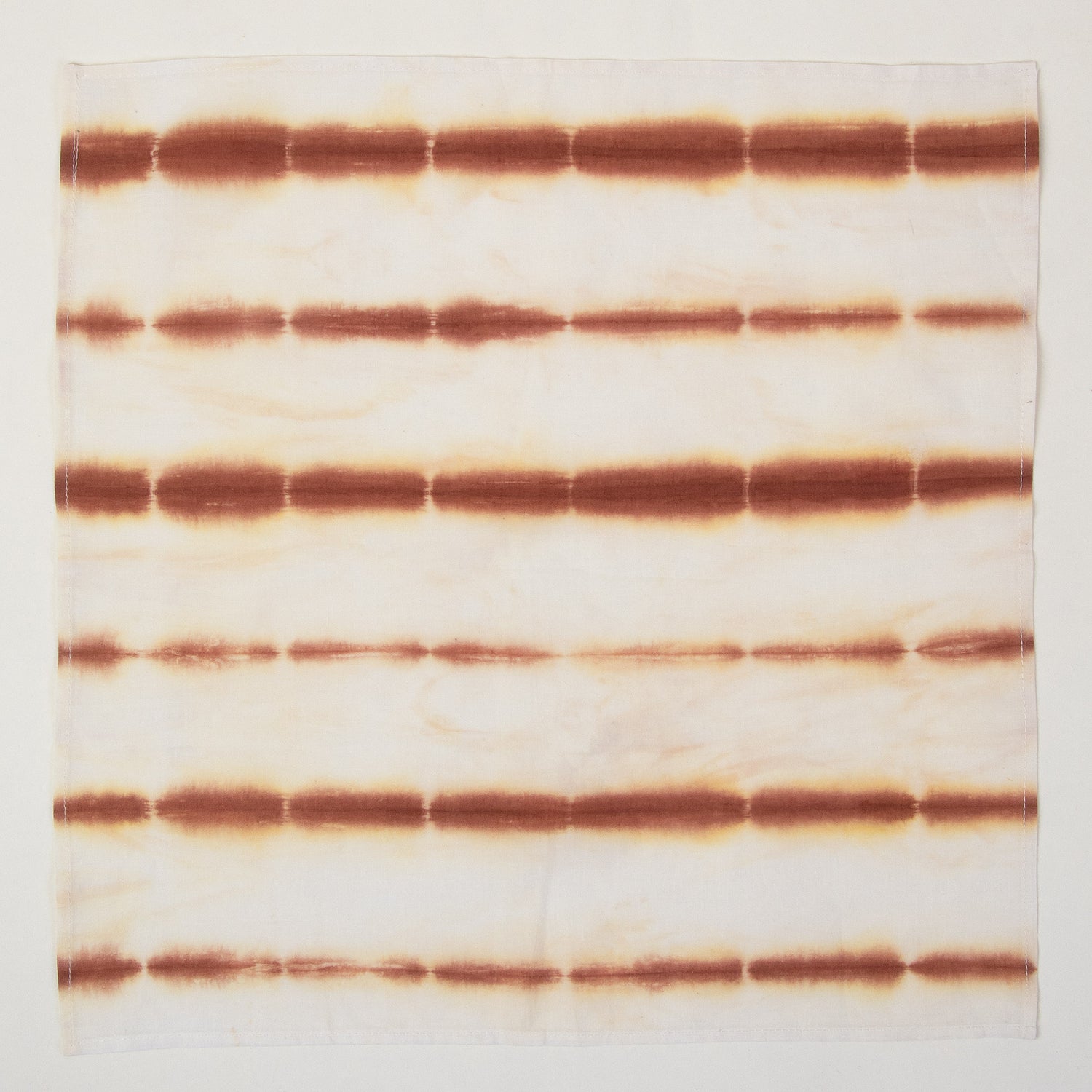 Brown Striped Hand Block Printed Cotton Napkins Cloth