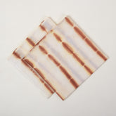 Brown Striped Hand Block Printed Cotton Napkins Cloth