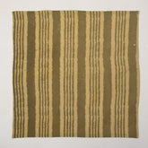 Brown Striped Hand Block Printed Cotton Table Napkin