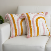 Curve Pattern Tufted Cushion Pillows Cover