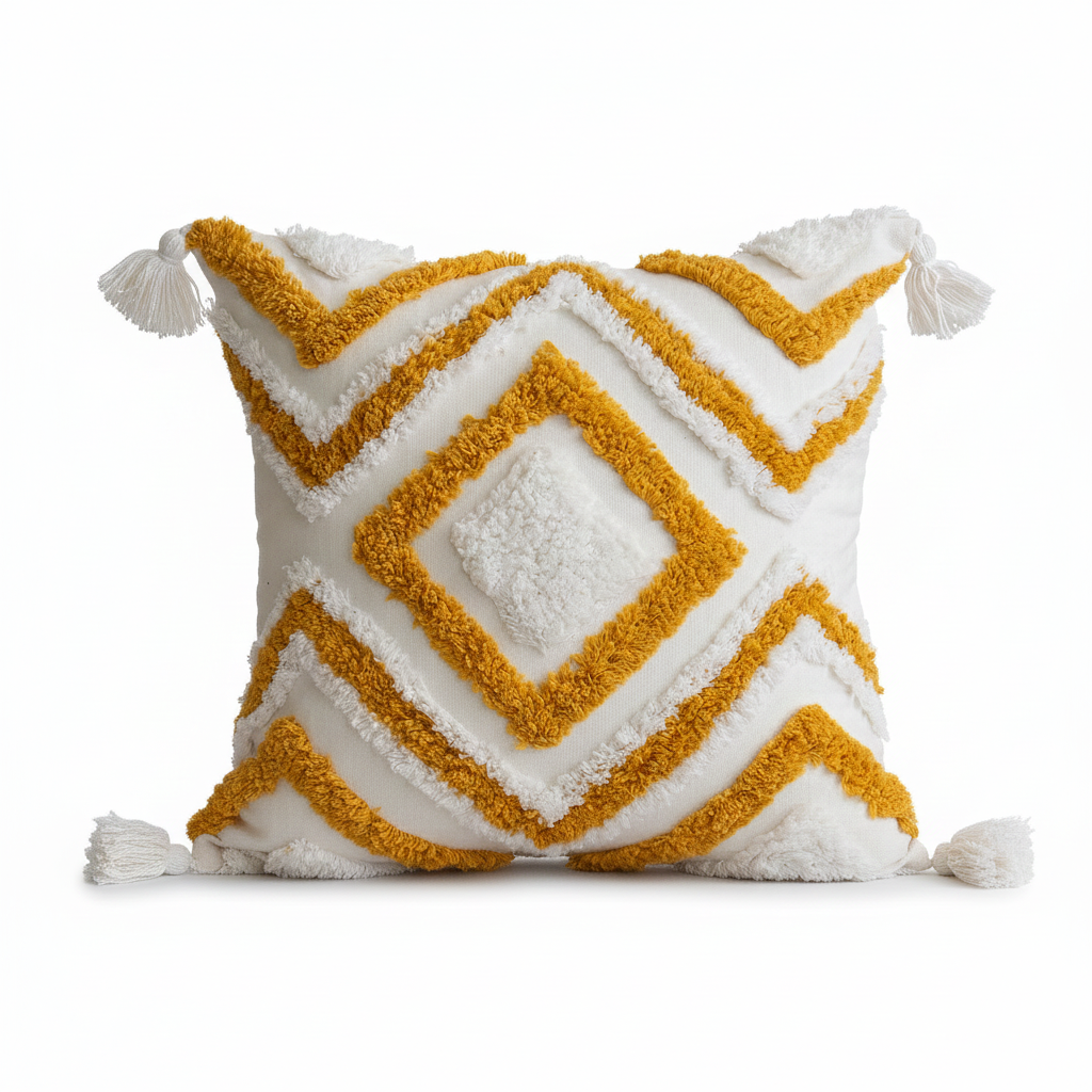 Curve Pattern Tufted Cushion Pillows Cover