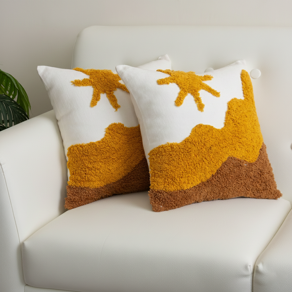Sun &amp; Mountain Design Tufted Cushion Cover Online