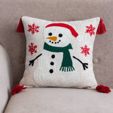Snowman Christmas Tufted Cushion Cover