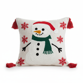 Snowman Christmas Tufted Cushion Cover