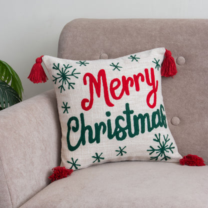 Christmas Tufted Cushion Cover - Holiday Decor Set of 2