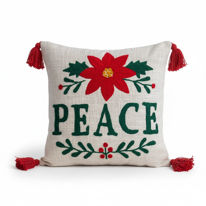 Tufted Cushion Cover for Christmas Set of 2