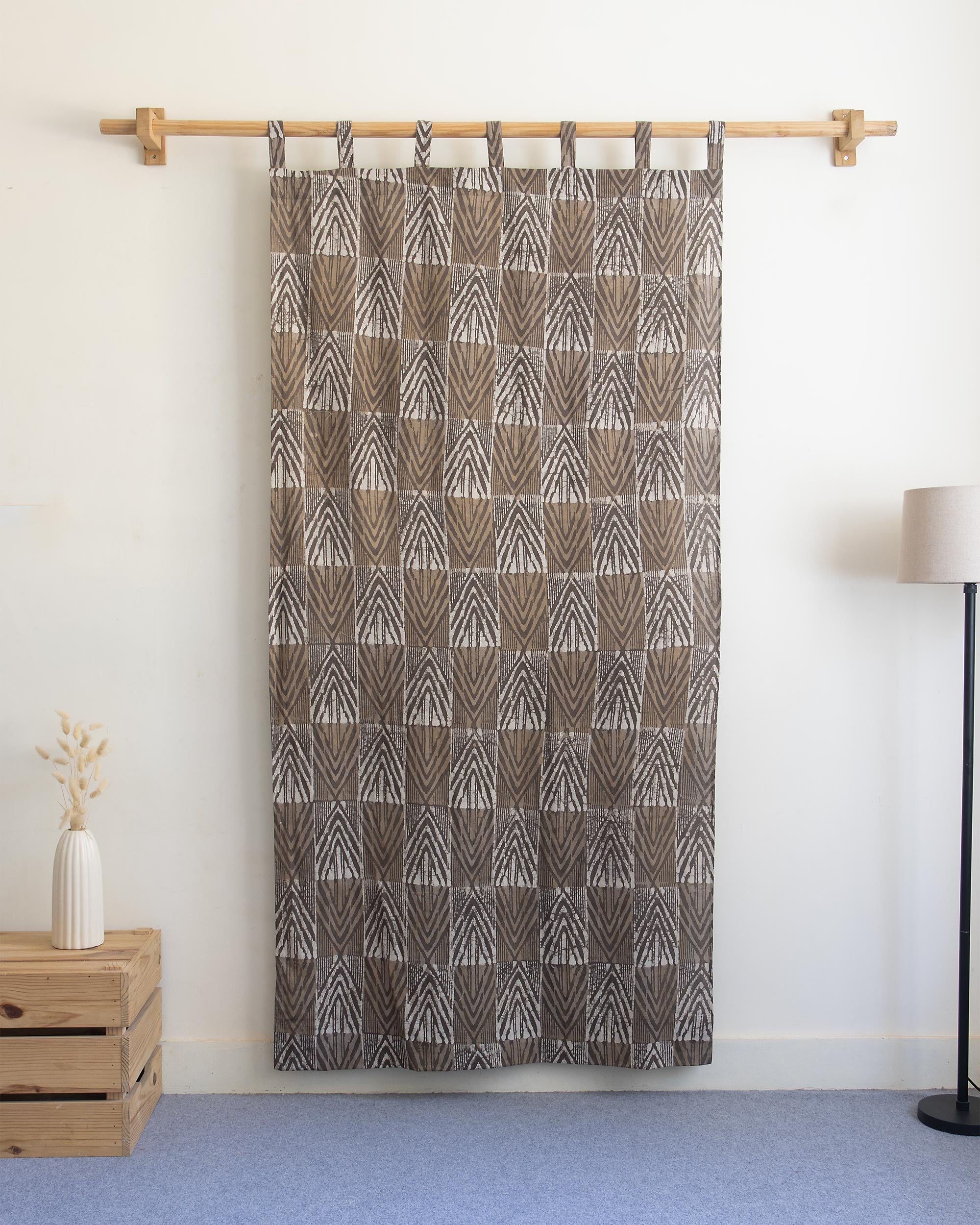 Cafe Curtain - Hand Block Printed Cotton Curtains Set
