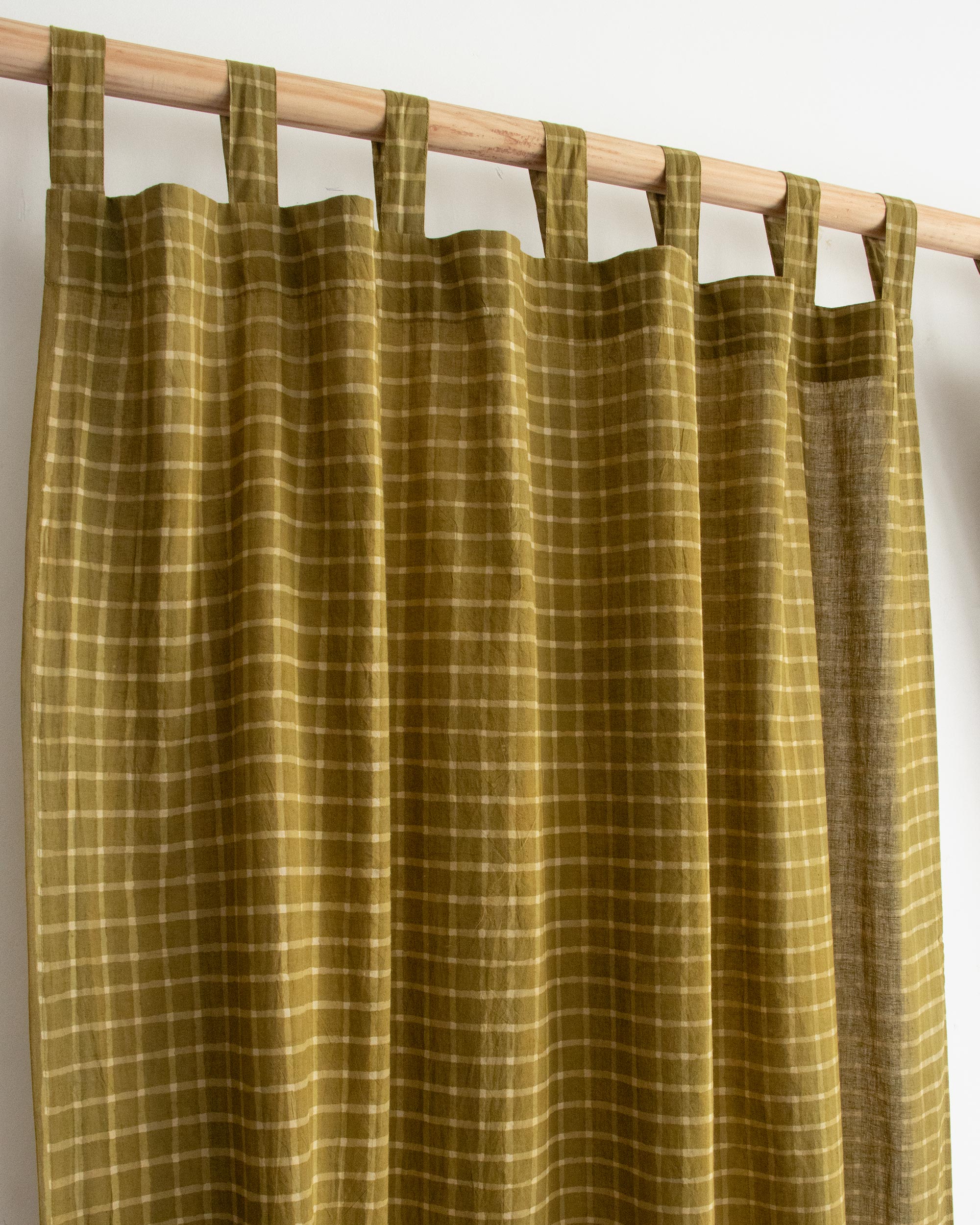 Check Block Printed Curtains for Home Decor