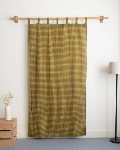 Check Block Printed Curtains for Home Decor