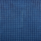 Check Printed Indigo Organic Natural Cotton Fabric