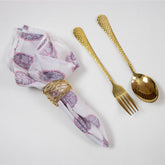 Christmas Decor Pink Booti Hand Printed Cotton Napkin