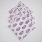 Christmas Decor Pink Booti Hand Printed Cotton Napkin