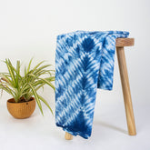 Cotton Blue Shibori Tie Dye Running Fabric
