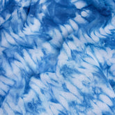 Cotton Blue Shibori Tie Dye Running Fabric