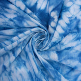 Cotton Blue Shibori Tie Dye Running Fabric