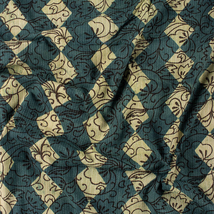 Cotton Hand Block Print Dabu Kantha Fabric
