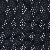Cotton Hand Block Printed Black & White Fabric