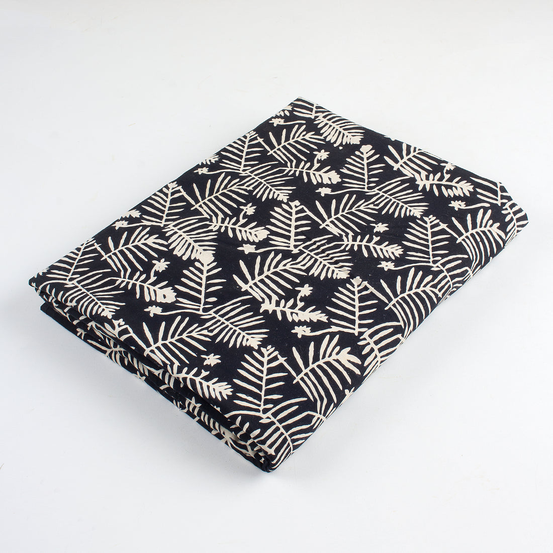 Cotton Hand Block Printed Black and White Fabrics