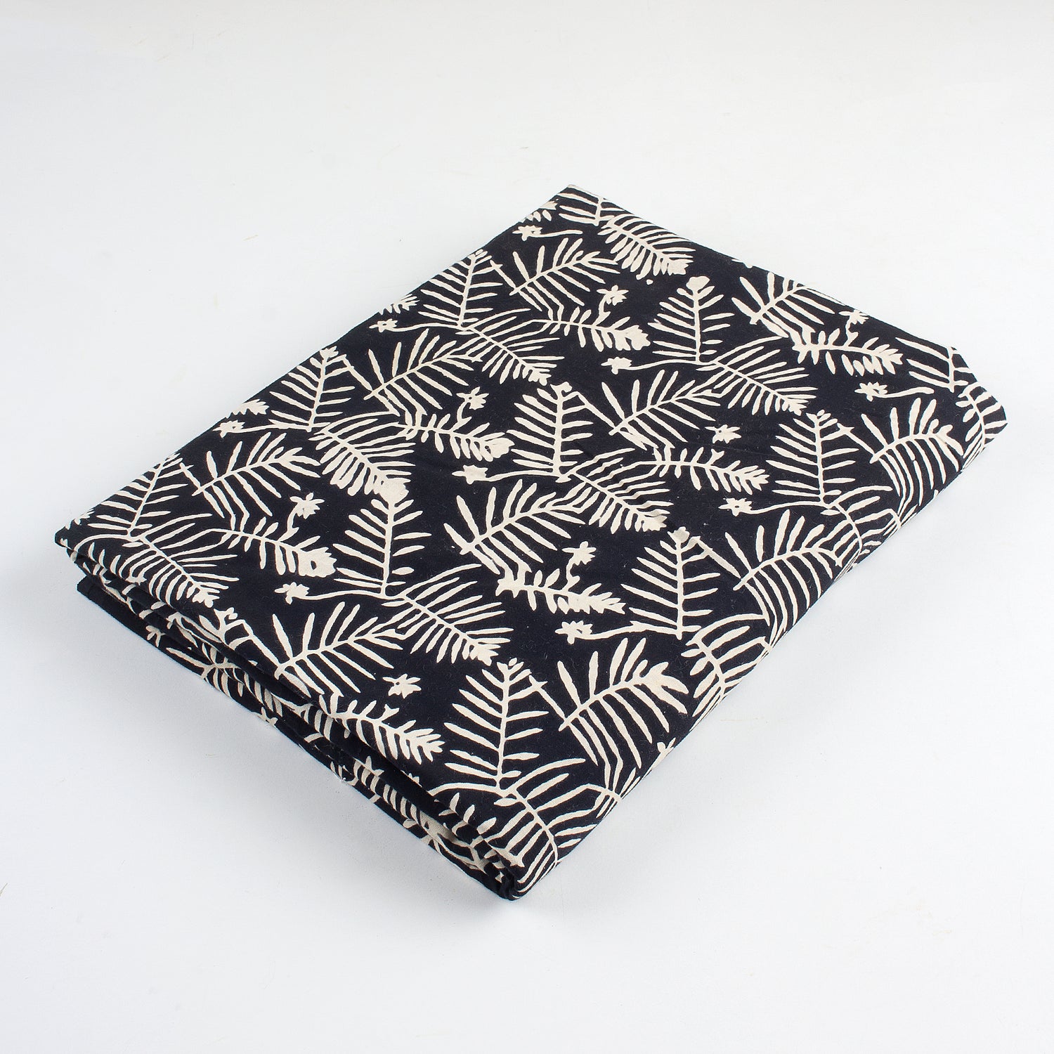 Cotton Hand Block Printed Black and White Fabrics