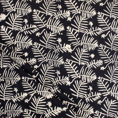 Cotton Hand Block Printed Black and White Fabrics