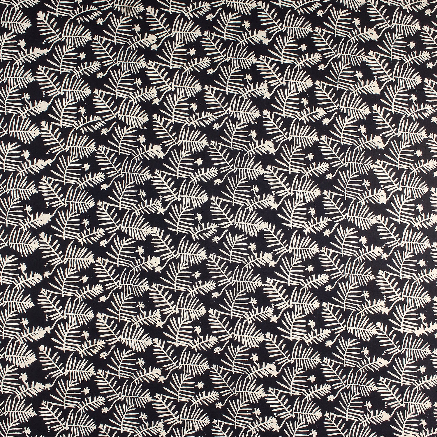 Cotton Hand Block Printed Black and White Fabrics
