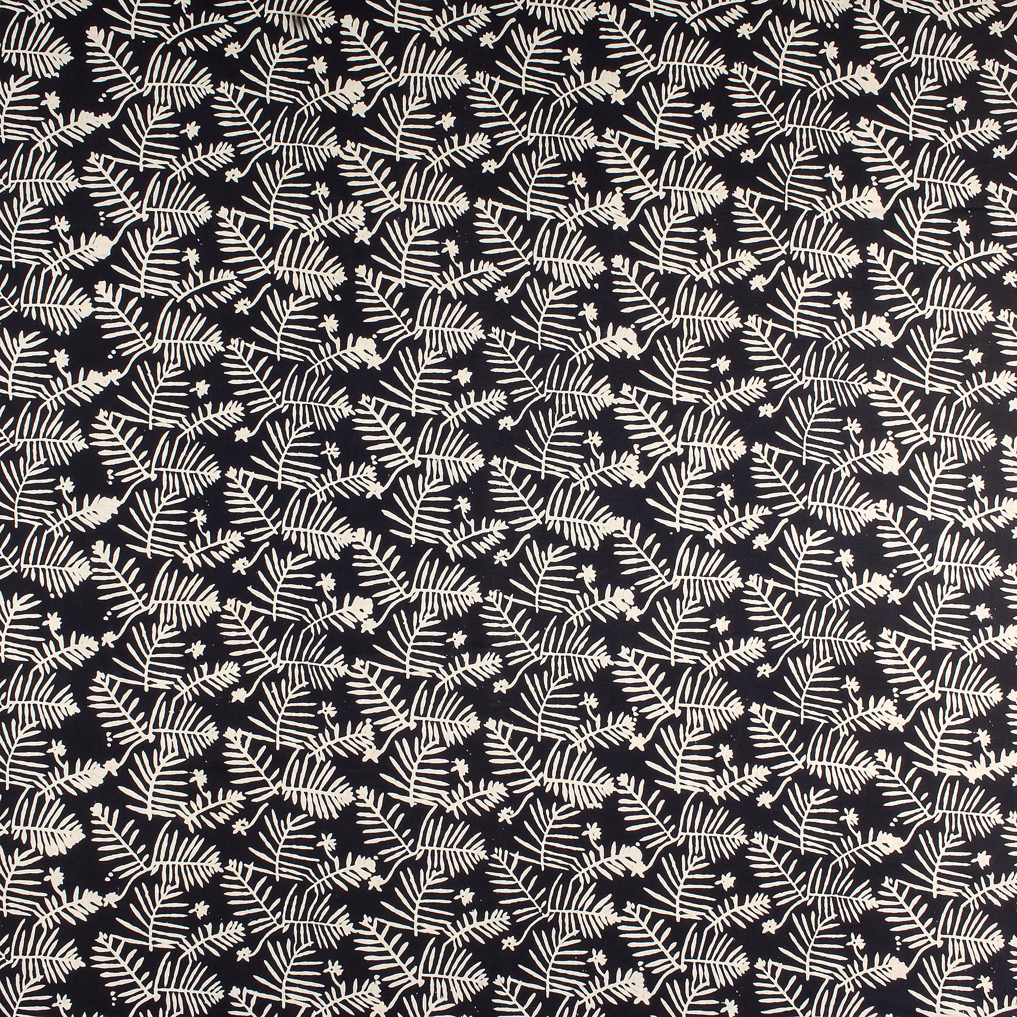 Cotton Hand Block Printed Black and White Fabrics