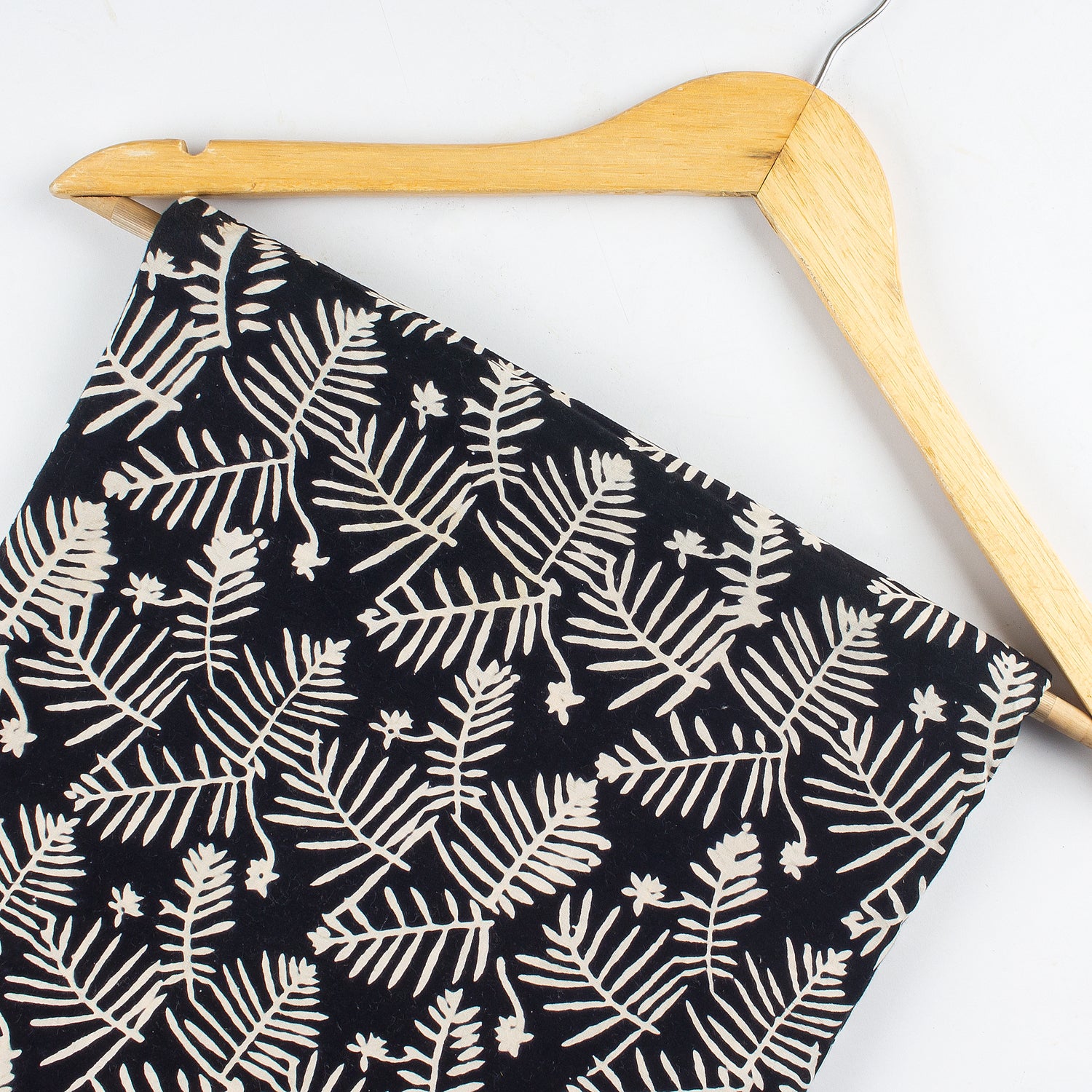 Cotton Hand Block Printed Black and White Fabrics