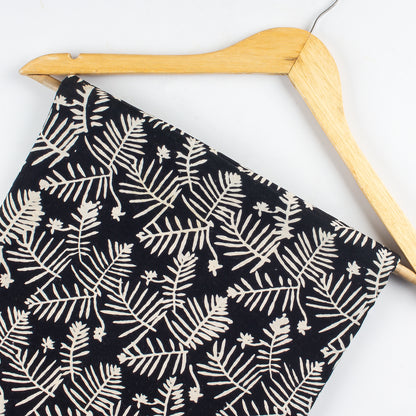 Cotton Hand Block Printed Black and White Fabrics
