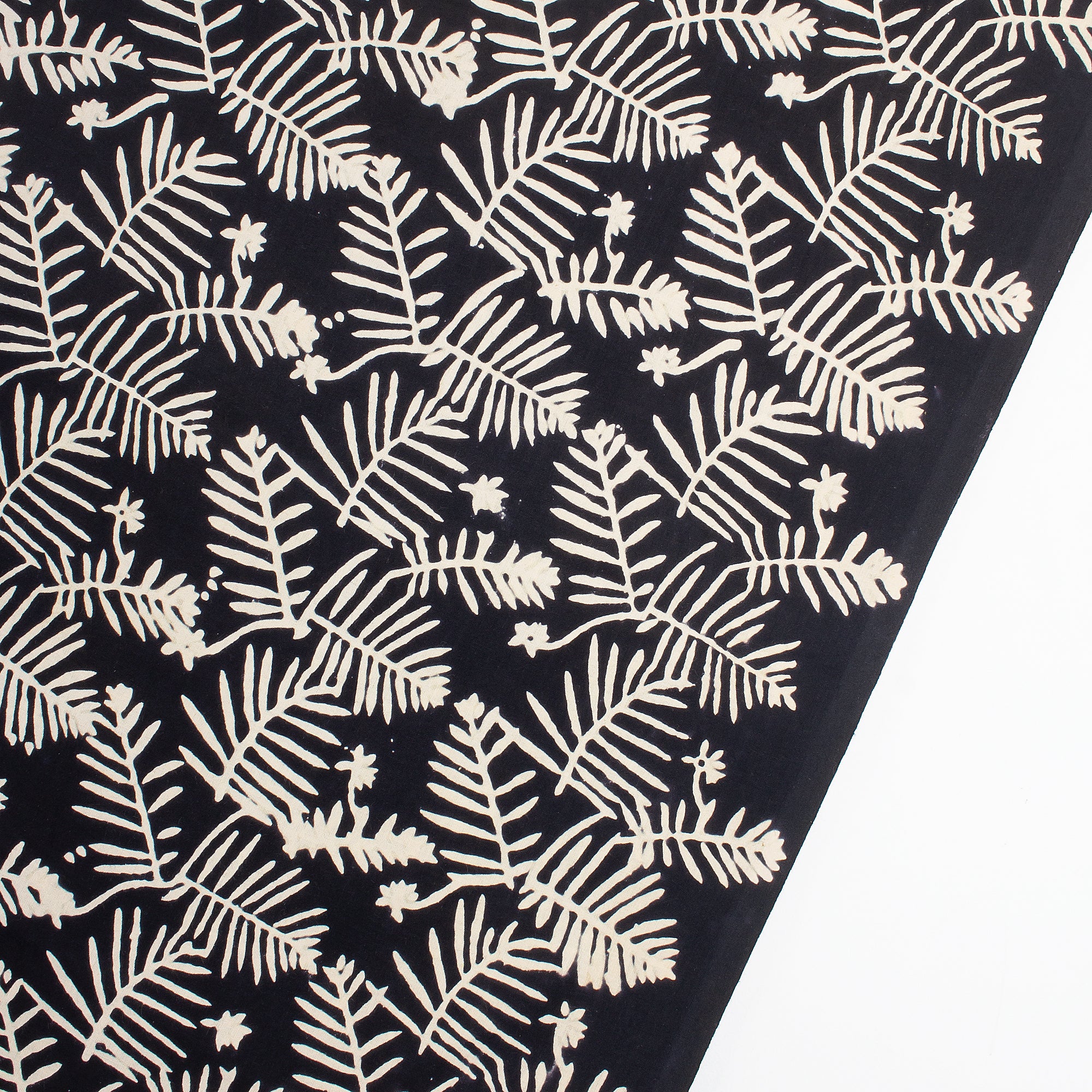 Cotton Hand Block Printed Black and White Fabrics