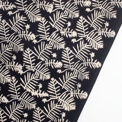 Cotton Hand Block Printed Black and White Fabrics