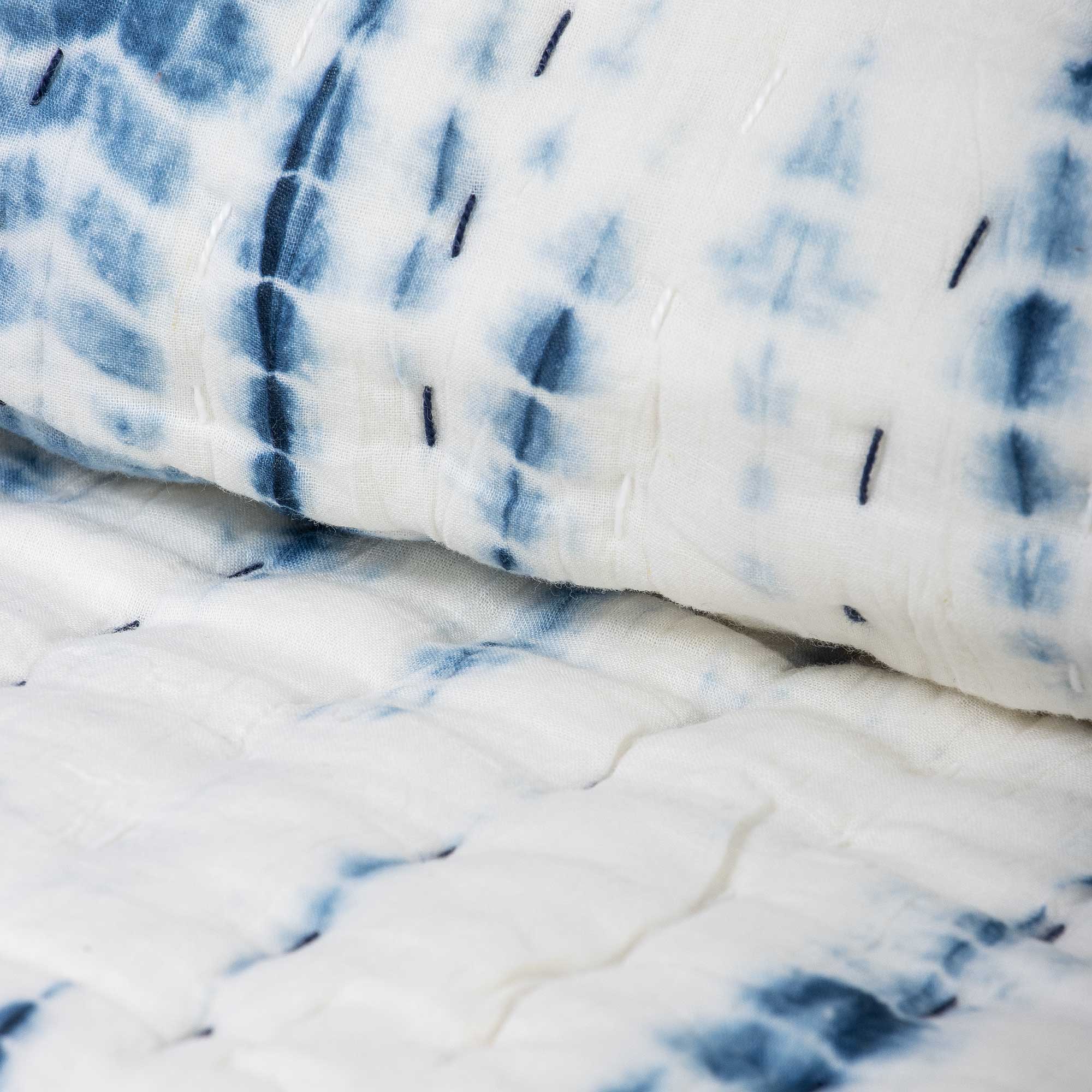 Cotton Kantha Tie Dye Quilt Blanket