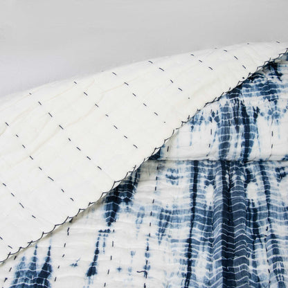 Cotton Kantha Tie Dye Quilt Blanket